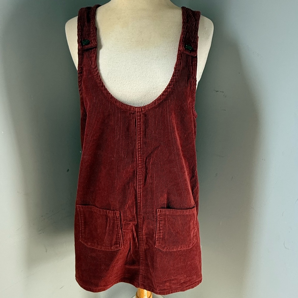 Blue Spice Maroon Corduroy Jumper with pockets size medium